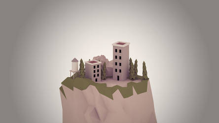 BLENDER: Low Poly City Island