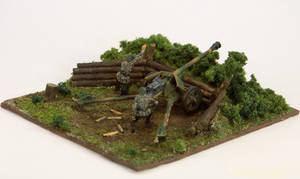 1/72 scale Panzerabwher Kanone PaK 40 emplacement