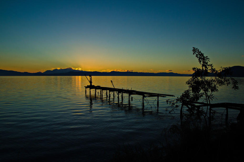 Ocean while sunrise