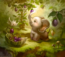 Elephant who likes Eggplant