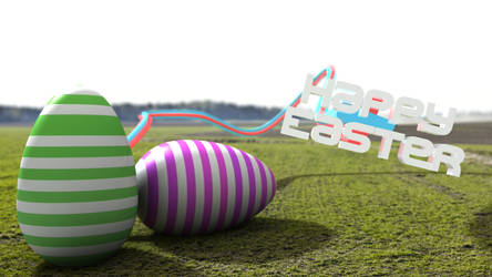 Happy Easter 3D Compositing