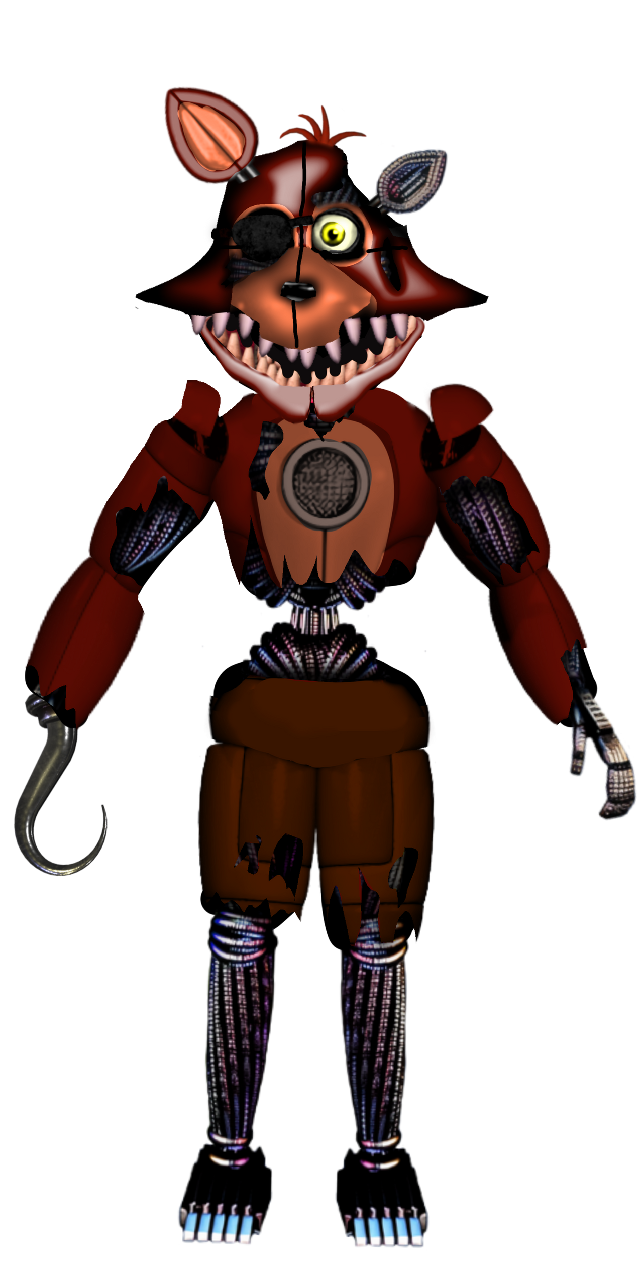FNAF - Withered Foxy by BootsDotEXE on DeviantArt