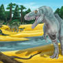 Daspletosaurus and Parasaurs