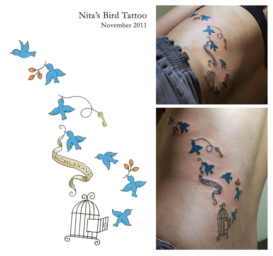 Blue Bird Tattoo by xoulart on DeviantArt