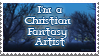Christian fantasy artist stamp by Lightmare7