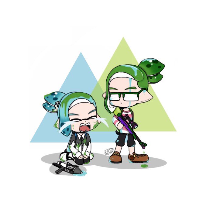 Half-rim x Inkfall Chibi Art by KitCat-Lover on DeviantArt