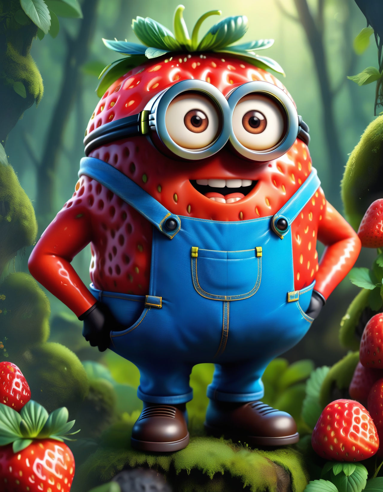 Minion Raspberry Strawberry cute Minion by OdessaUA on DeviantArt