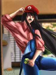 Katsura as Mario by mssundayart