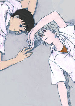 Shinji and Kaworu