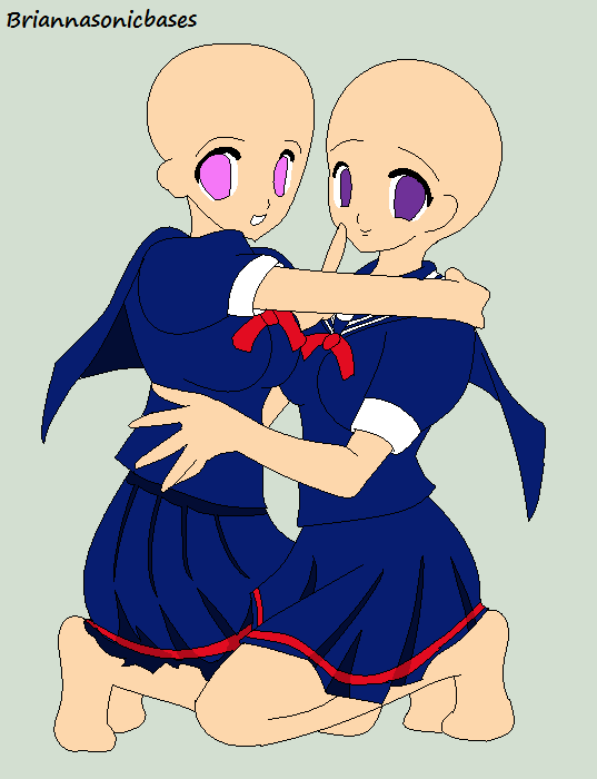 Anime Twins Base By Briannasonicbases On Deviantart
