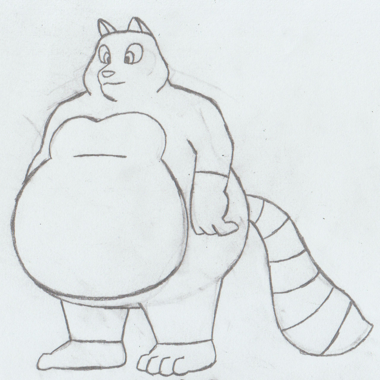 Fat Raccoon by ElementalFurries on DeviantArt