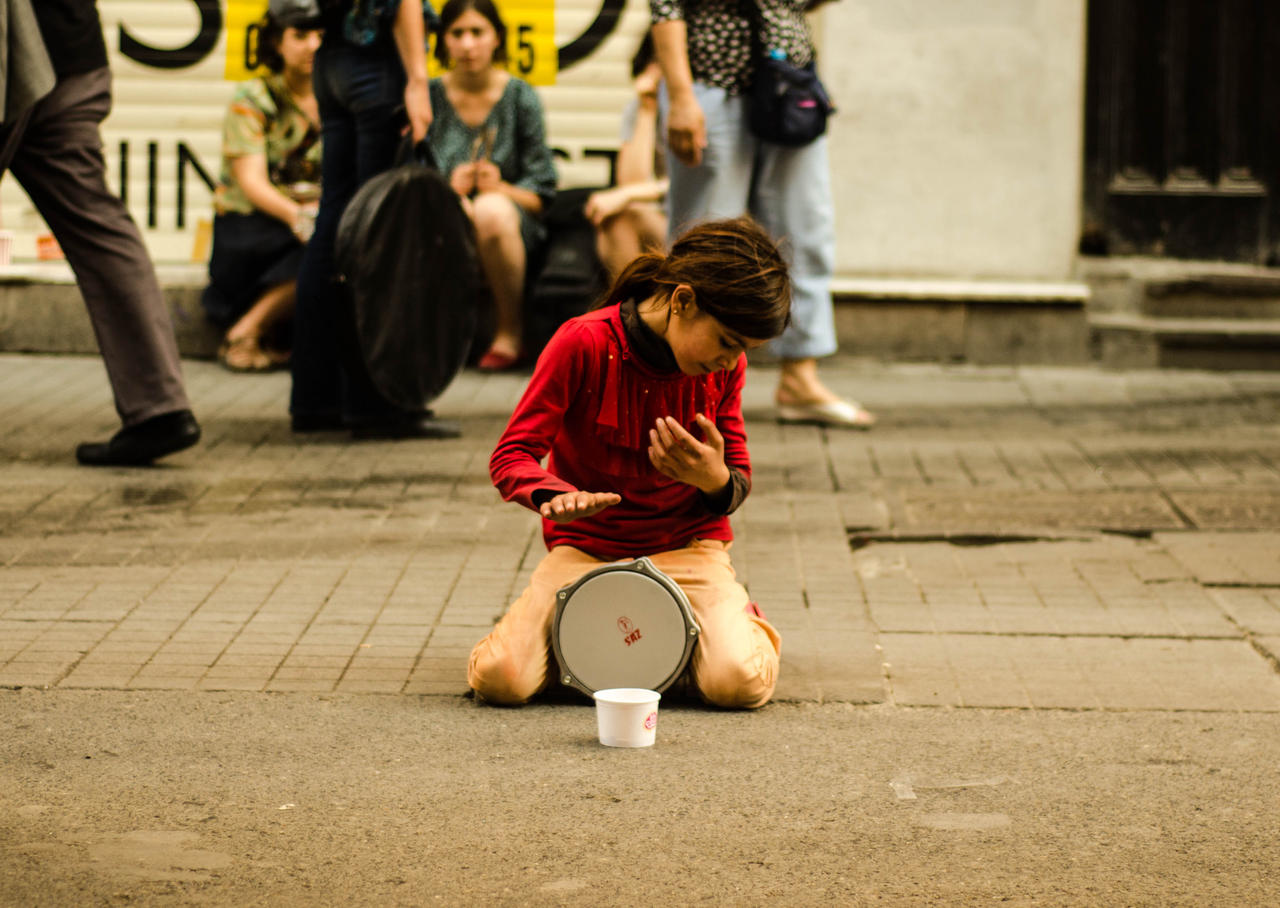 Girl Playing Darbuka