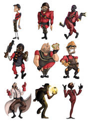 Team fortress 2 RED Team (cartoon)