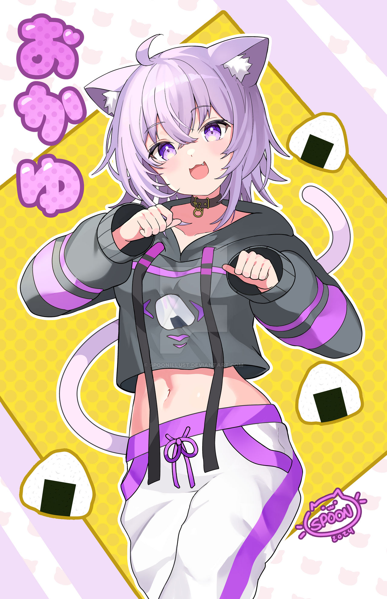 Okayu Nekomata Okayu Fanart by SpoonIllust on DeviantArt