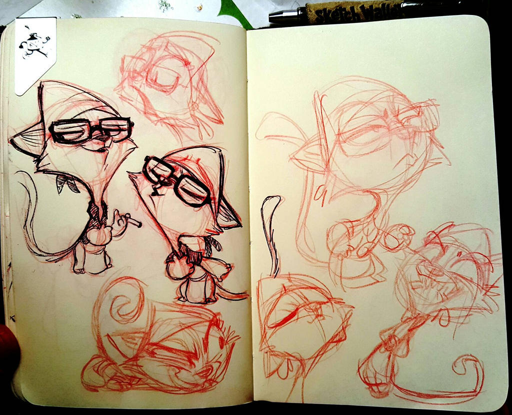 Cat Barista doodles