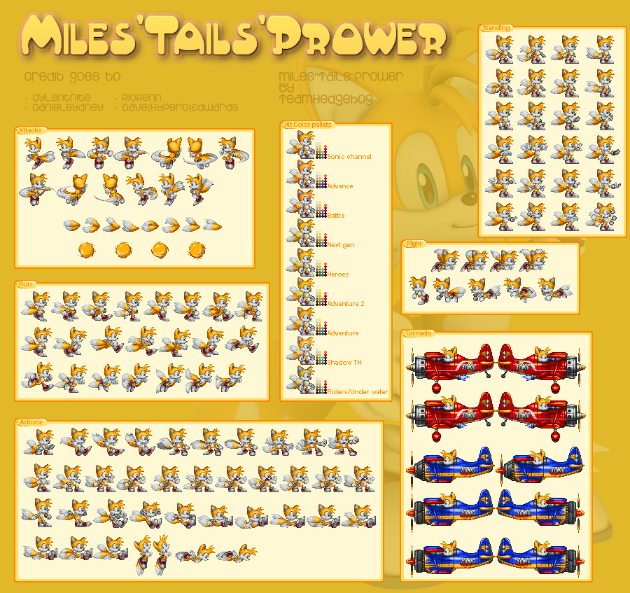 Tails from sonic exe advance sprites by BaysenAhiru427 on DeviantArt