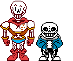 Minecraft pixel art! sans and papyrus overworld by EdstravagantArt on  DeviantArt