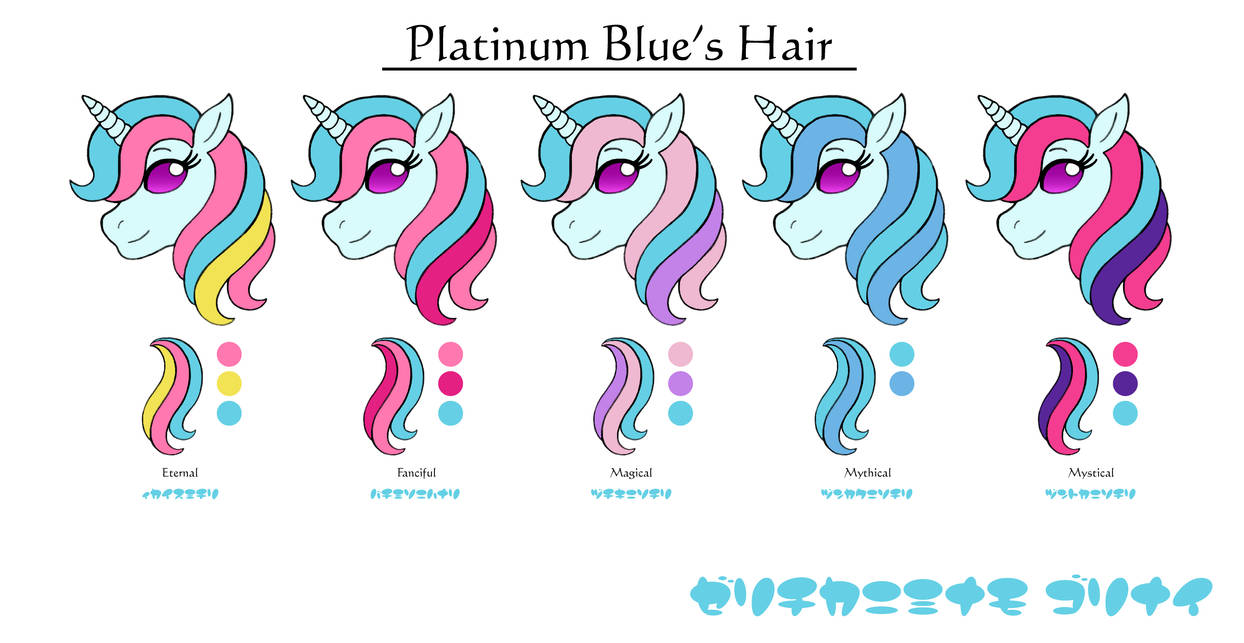 Platinum Blue Hair Color Chart by MaryKosmosVer2 on DeviantArt