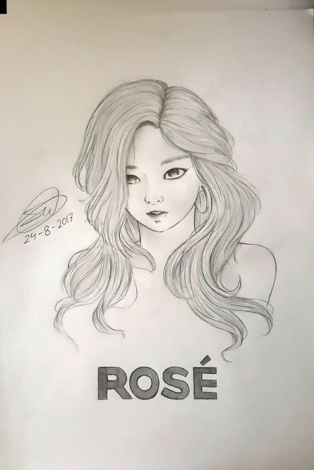 easy blackpink drawing rose Blackpink rose shared her drawing for the