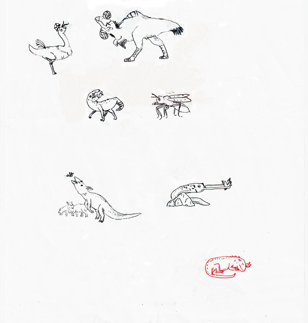 Doodle 20 - Random creatures by sadbaryonyx on DeviantArt