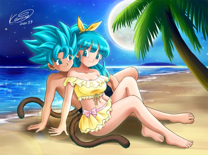 Blue Beat And Note In Swimsuits At Night By Ssj2note On Deviantart