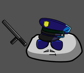 Pet Rock Police Officer