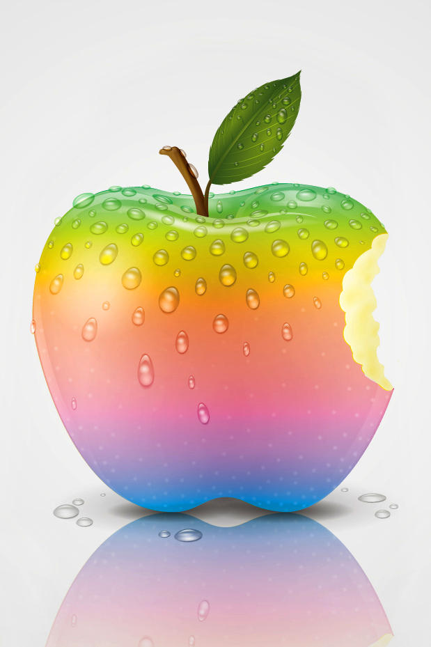 rainbow apple iphone wallpaper by MelissaReneePohl on DeviantArt