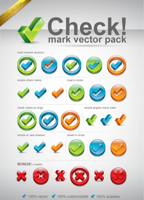 Check Mark Vector Pack by MelissaReneePohl on DeviantArt