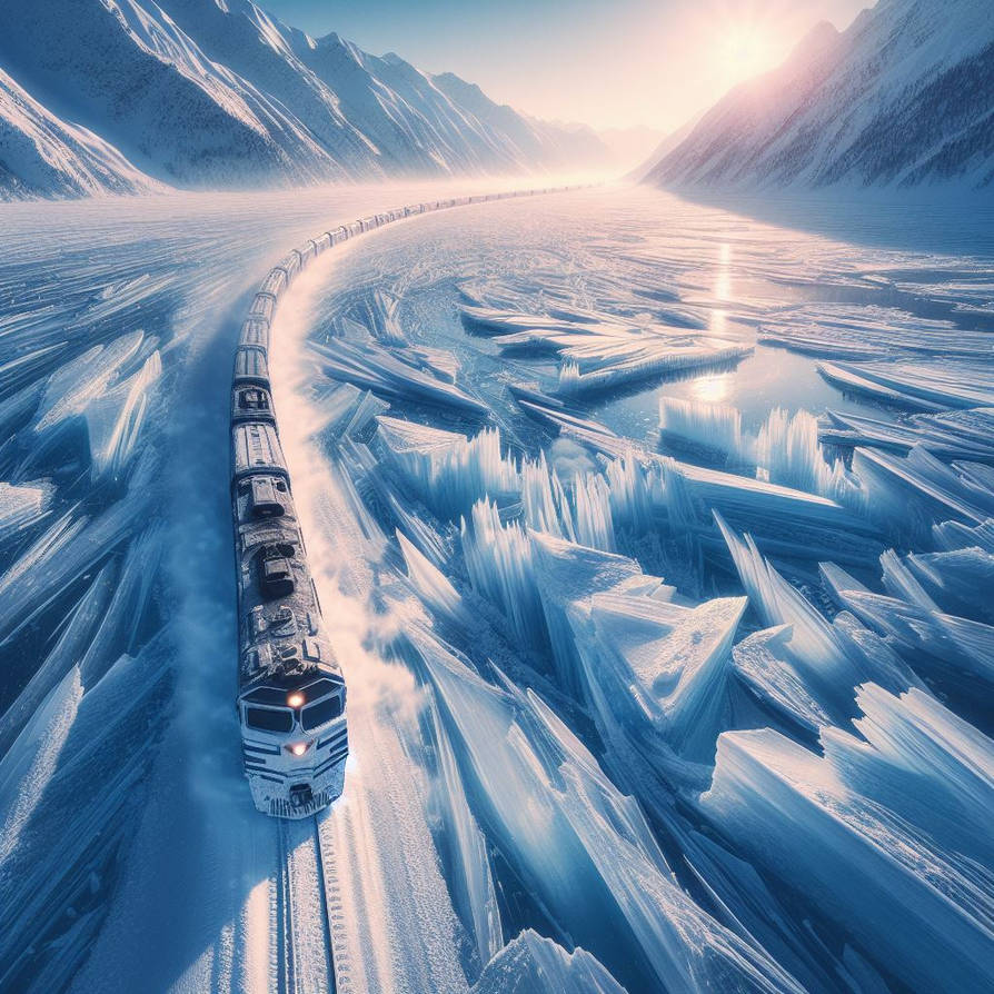Ice train by BaltrAI on DeviantArt