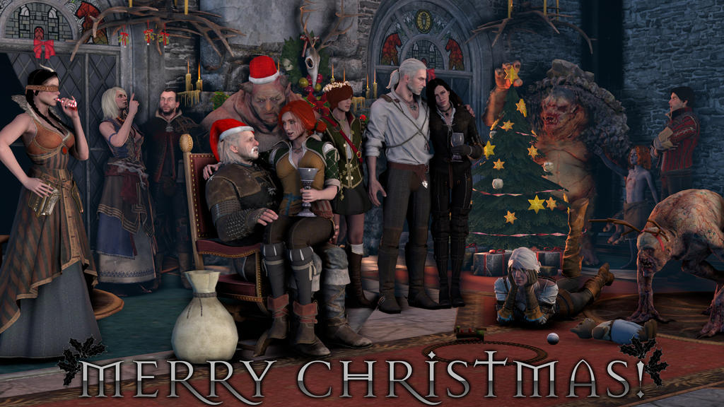 Witcher Santa A Merry Witcher Christmas (clean) by ShittyHorsey on DeviantArt
