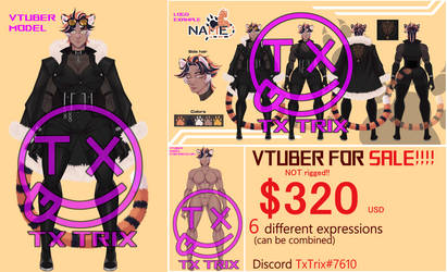 Vtuber ! Tiger inspired character (SOLD)