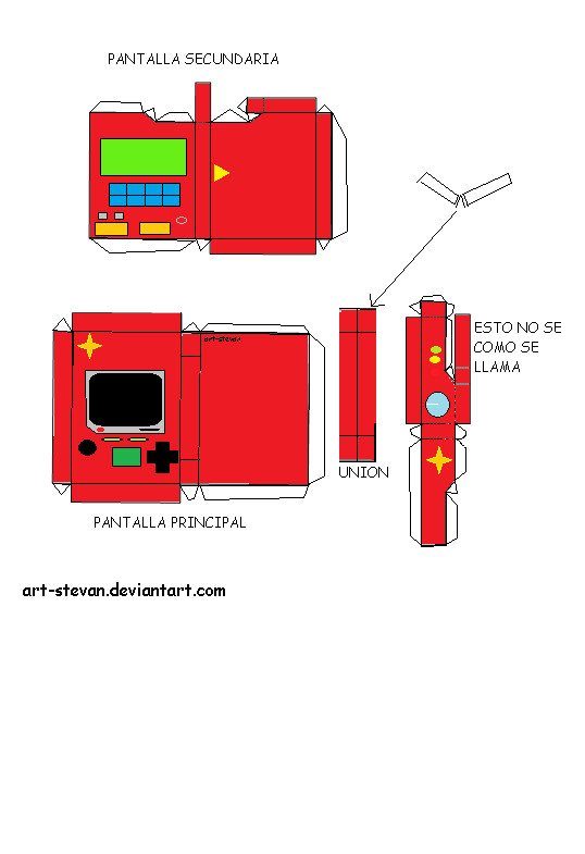 Simple pokedex papercraft