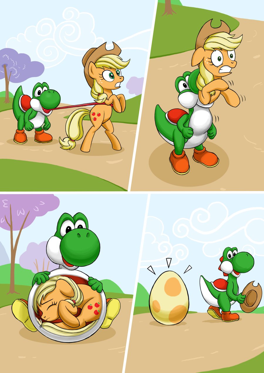 Yoshi and Applejack