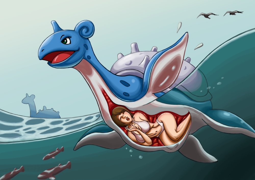 Lapras in the Ocean.