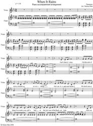 sheet music: When it rains