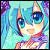 Blue miku icon 50x50