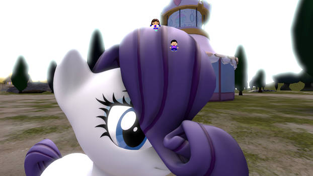 Sliding down on Rarity's Mane