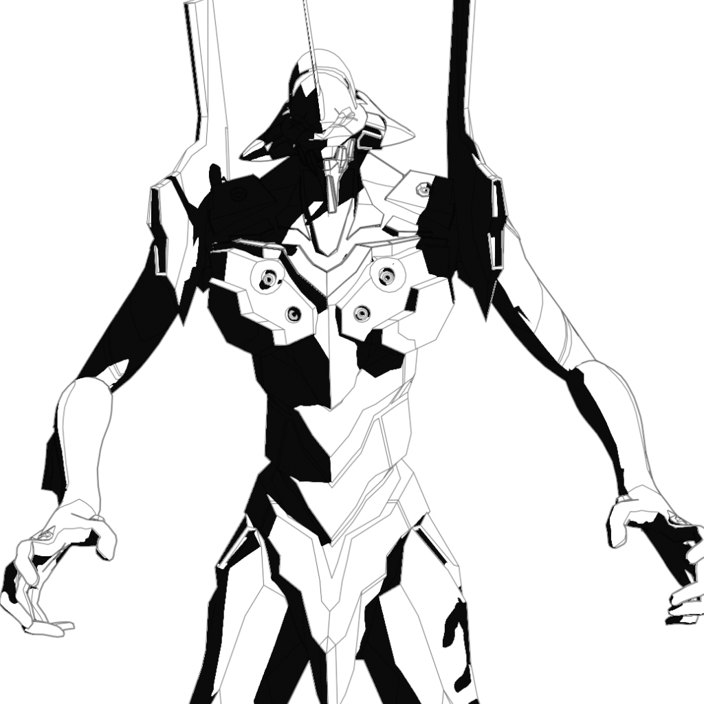 Eva Unit 01 : Line drawing by antilon23 on DeviantArt