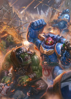 Space Marines vs. Orks