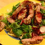 Warm lamb and noodle salad