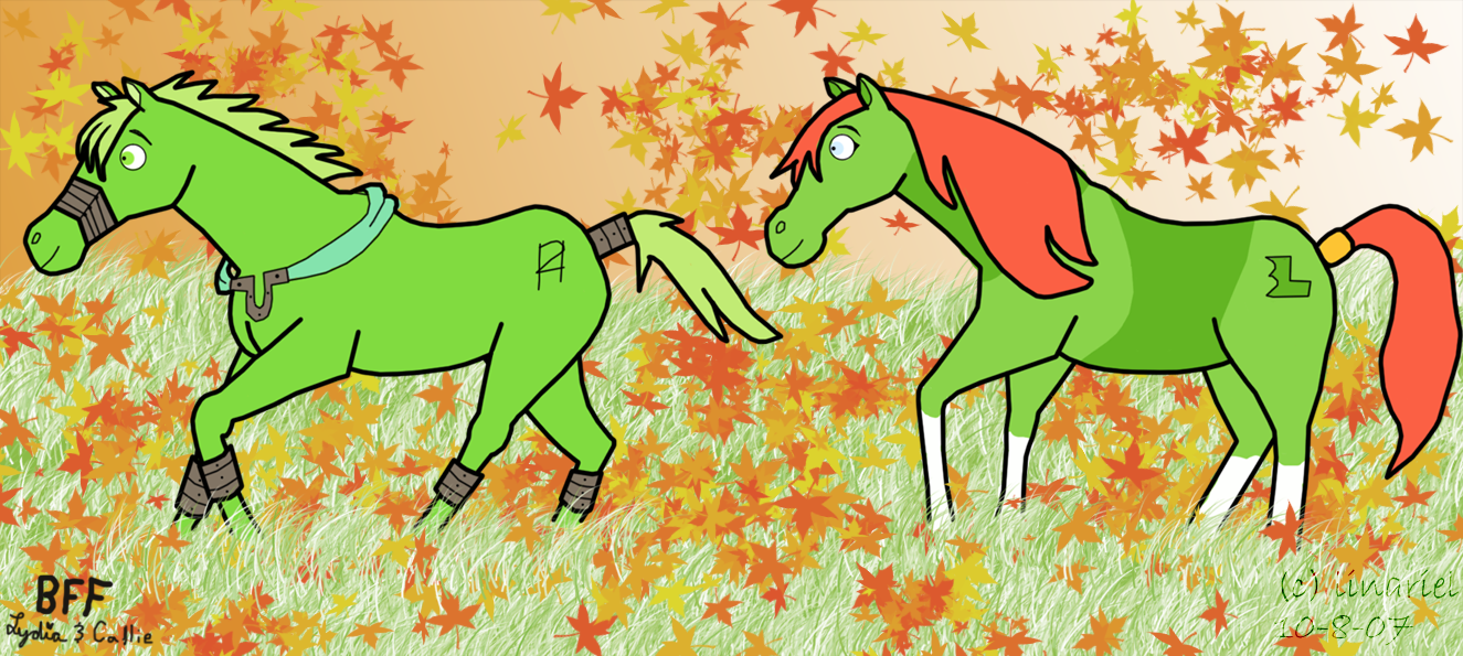 :art-trade-hp2: Green horses?