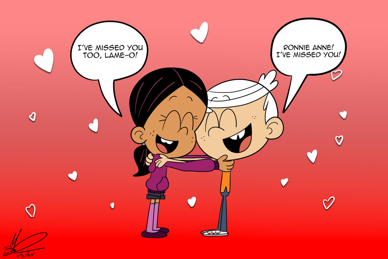 Lincoln and Ronnie Anne hugging by NickelodeonFan1990 on DeviantArt