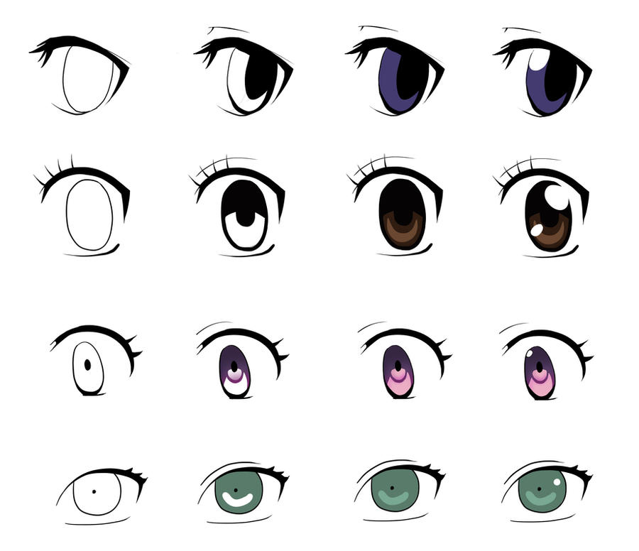 Как рисовать глазки