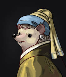 Hedgehog with the Pearl Earring