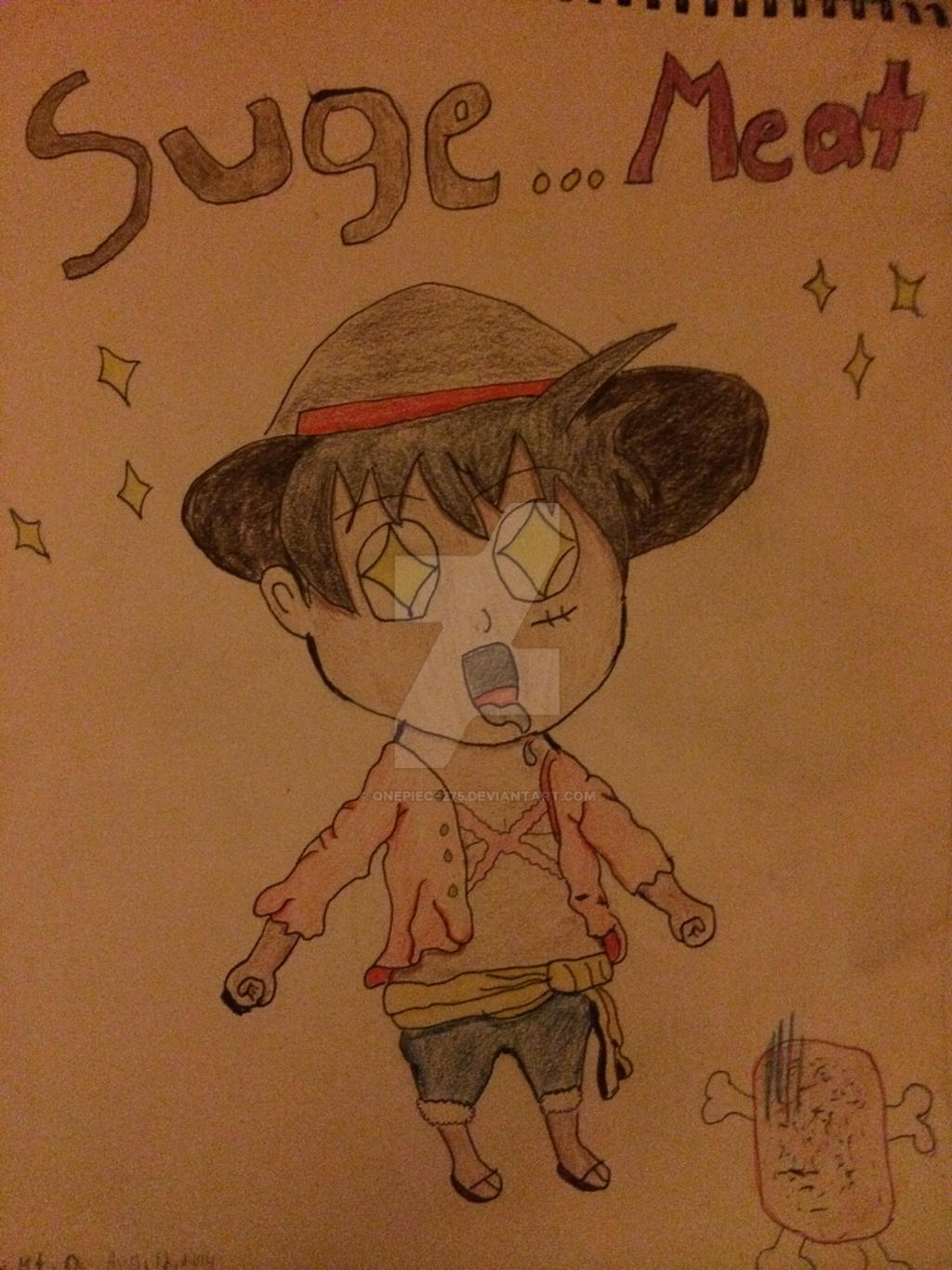Luffy Excited Over Walking Meat By Onepiece275 On Deviantart Luffy Excited Over Walking Meat By Onepiece275 On Deviantart
