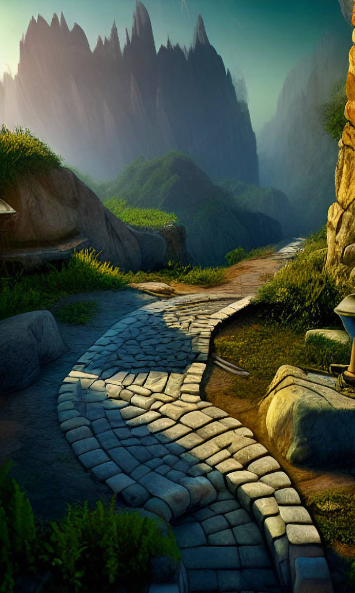Fanatsy Cobbled Path a cobbled path by Zyteche on DeviantArt
