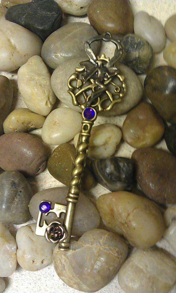 Midnight Fairy Fantasy Key Pendant