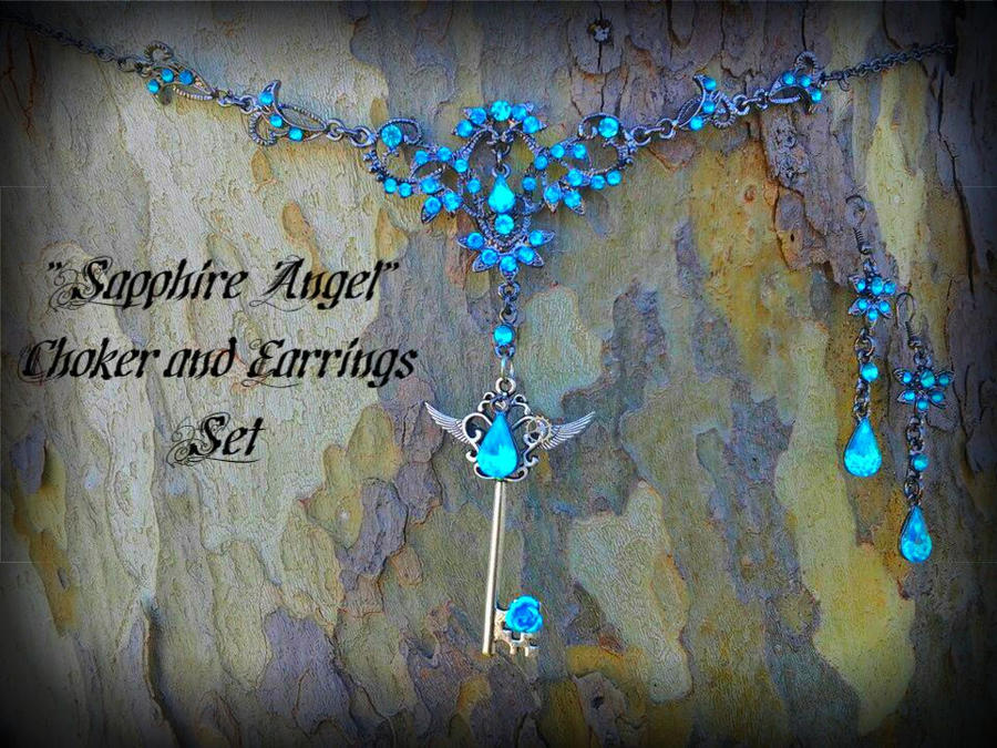 Sapphire Angel Choker set