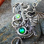 Triple Dragon Key pendant