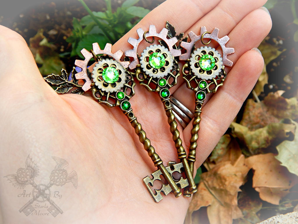 Forest Ruins Key Pendants